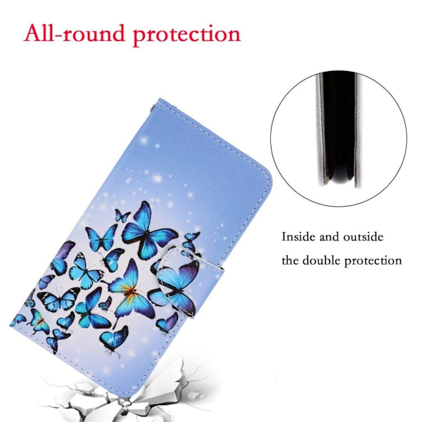 Wonderland Samsung Galaxy A51 etui - Livlige Sommerfugle Blue
