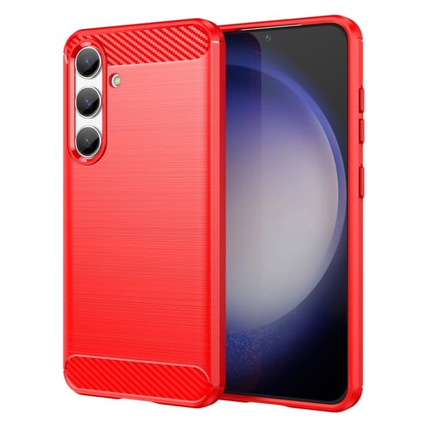Carbon Flex Samsung Galaxy S24 cover - Rød Red