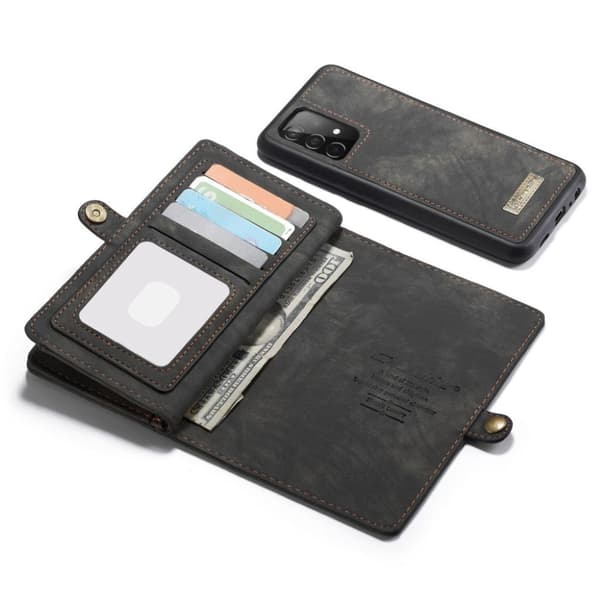 CaseMe Samsung Galaxy A52 5G Pung med Lynlås - Sort Black