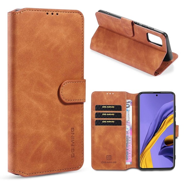 DG.MING Samsung Galaxy A71 5G Retro Etui - Brun Brown