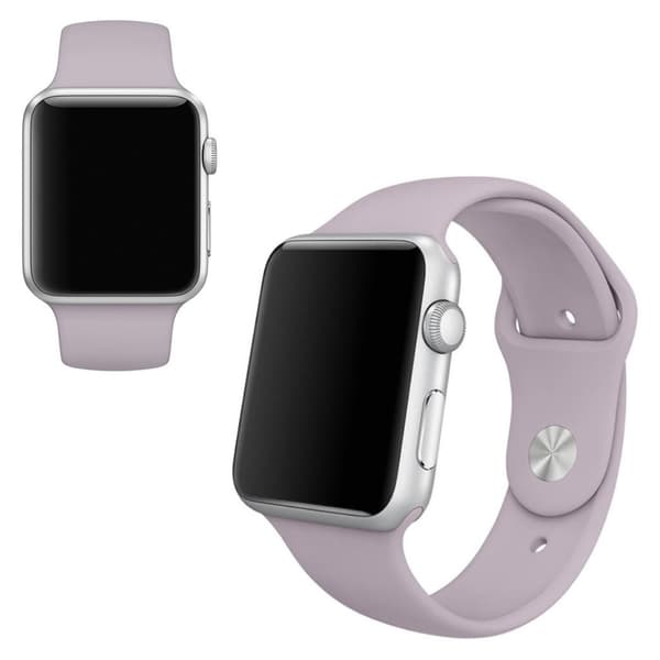 Apple Watch Series 5 40mm single farve silikone Urrem - Lyselilla Purple