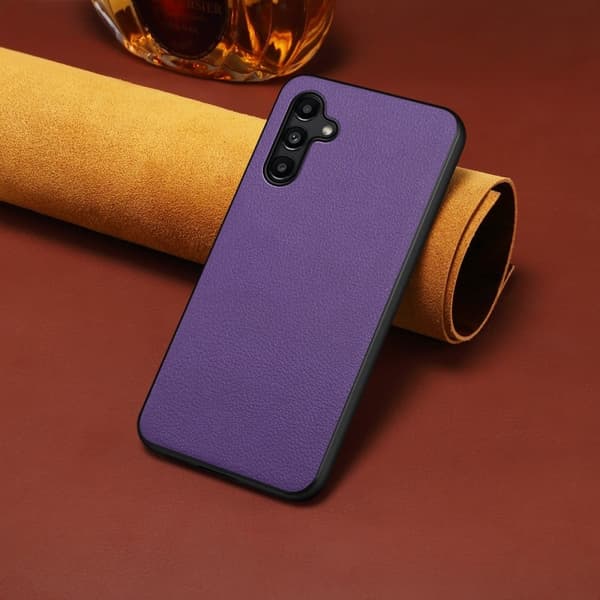 Matt og elegant Samsung Galaxy A15-deksel med struktur - Lilla Purple