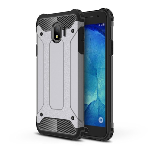 Samsung Galaxy J4 (2018) rustningskjold hybrid deksel  - grå Silver grey