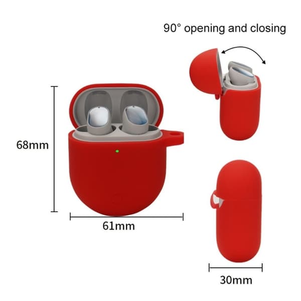 Xiaomi Redmi AIrDots 3 silikonfodral med hängande spänne - Gul Gul