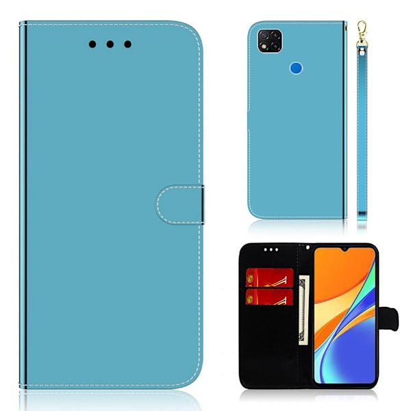 Mirror Xiaomi Redmi 9C Flippetui - Blå Blue