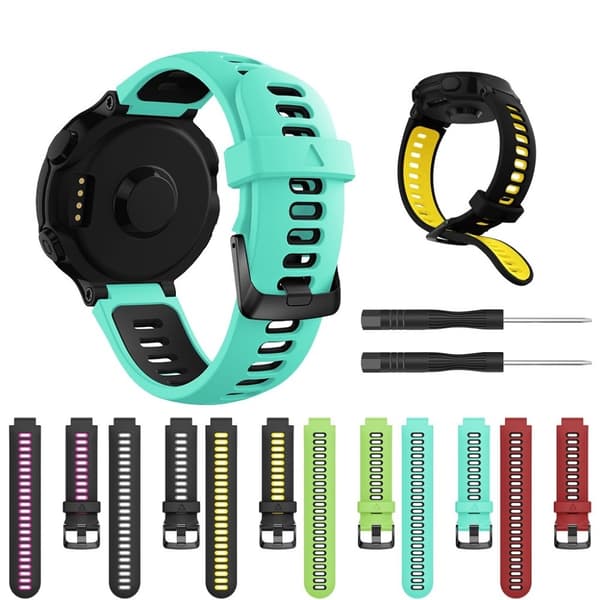 Garmin Forerunner 735XT / 220 / 230 / 235 / 620 / 630 cool silikone Urrem - Rød / Sort Red