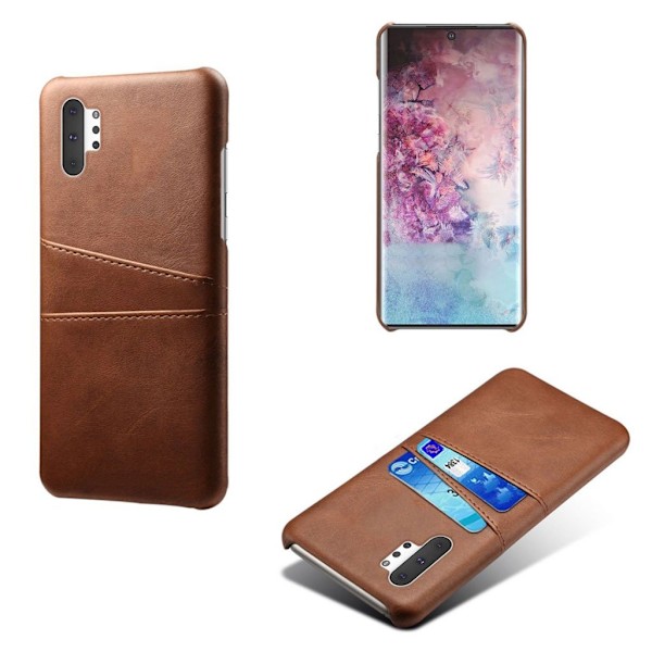 Samsung Galaxy Note 10 Plus skal med korthållare - Brun Brun