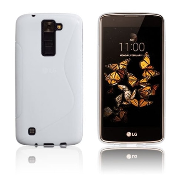 Lagerlöf mat TPU cover til LG K8 - Hvid White