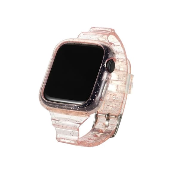 glitter themed klockarmband för Apple Watch Series 6 / 5 44mm - rosa Rosa