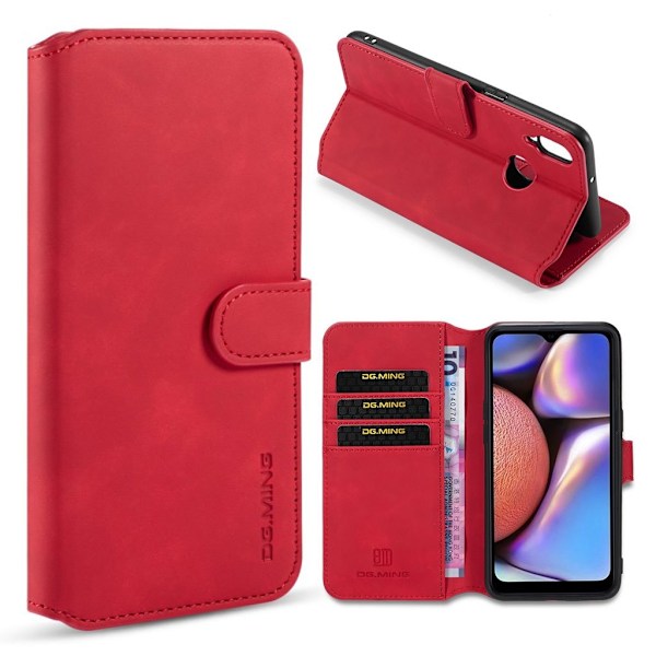 DG.MING Samsung Galaxy A10s Retro kotelot - Punainen Red