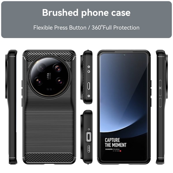 Carbon Flex Etui Xiaomi 13 Ultra - Sort Black