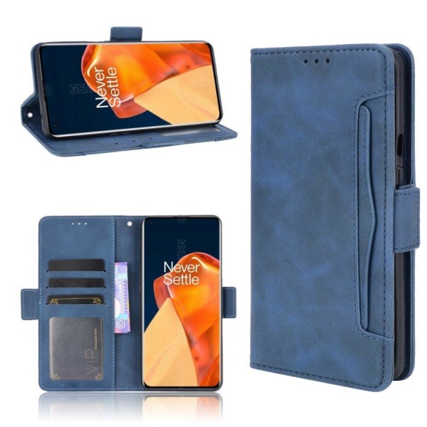 Modernt OnePlus 9 Pro fodral med plånbok - Blå Blå