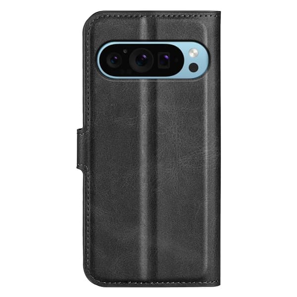 Google Pixel 9 nahkainen lompakokkotelo - Musta Black