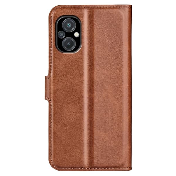 Læretui med Lommebok til Xiaomi Poco M5 - Lysebrun Brown
