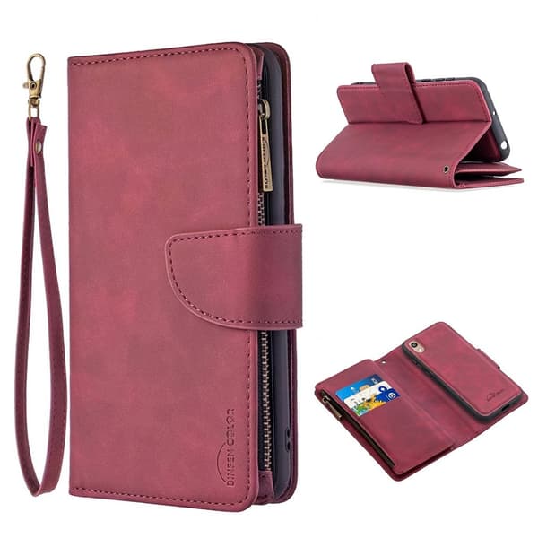 Premium Wallet Huawei Y5 2019 kotelot - Punainen Red