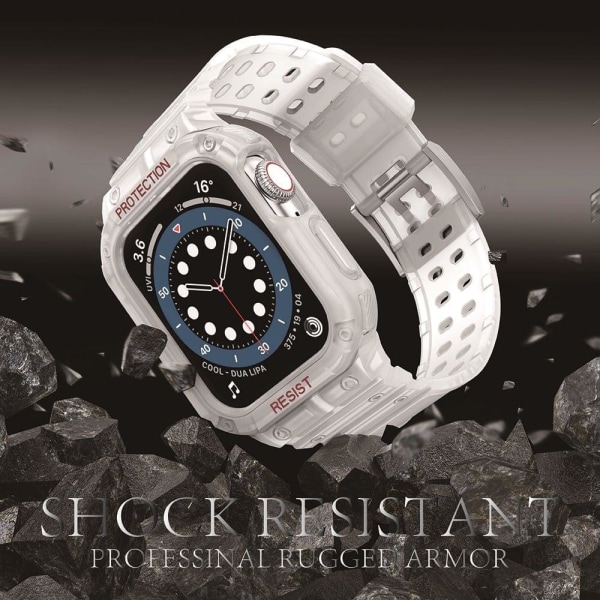 Apple Watch (45mm) TPU watch strap - Matte Transparent / Transpa Transparent