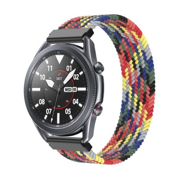 Samsung Galaxy Watch 3 (45mm) joustava nailon kellonhihna - Värikäs Harmaa Koko: Xl Multicolor