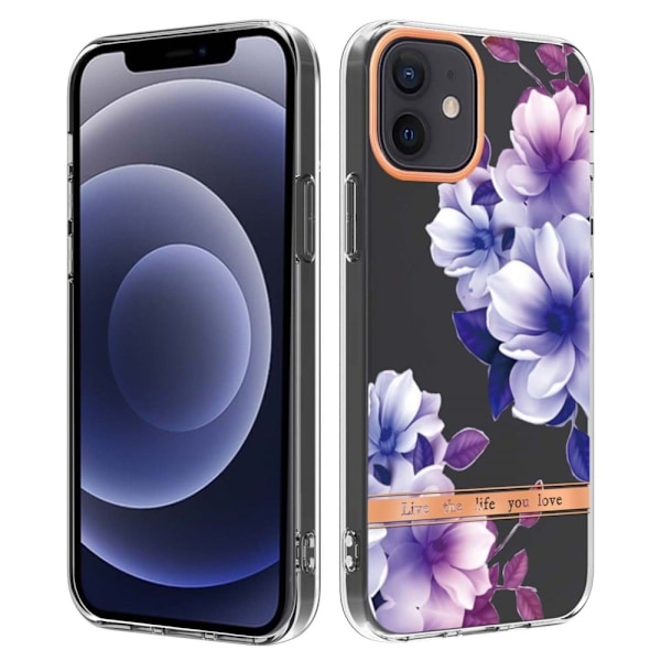 Erittäin ohut ja kestävä pehmeä kansi iPhone 12 / 12 Pro - Violetti Begonia Purple