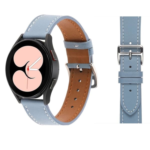 Samsung Galaxy Watch 5 (44mm) / (40mm) / Pro urrem i ægte læder - Himmelblå Blue