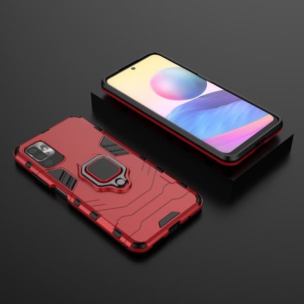 Ring Guard-fodral - Xiaomi Redmi Note 10 5G - Röd Röd