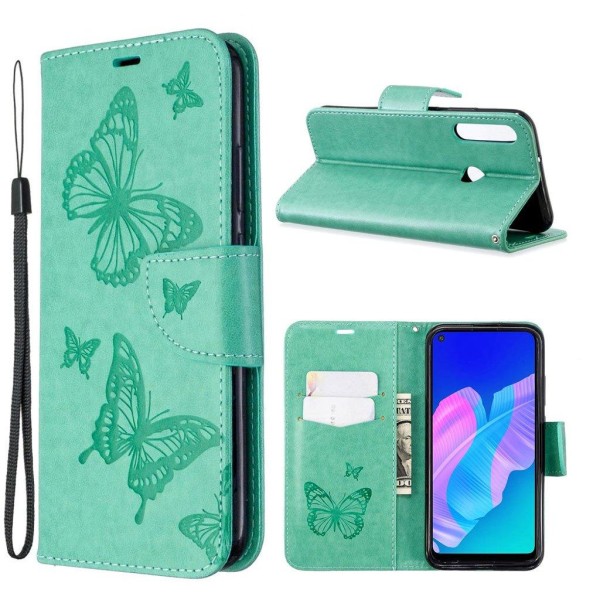 Butterfly Huawei P40 Lite E Etui - Grøn Green