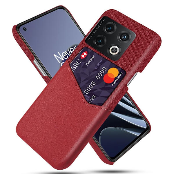 Bofink OnePlus 10 Pro Kredittkort Deksel - Rød Red