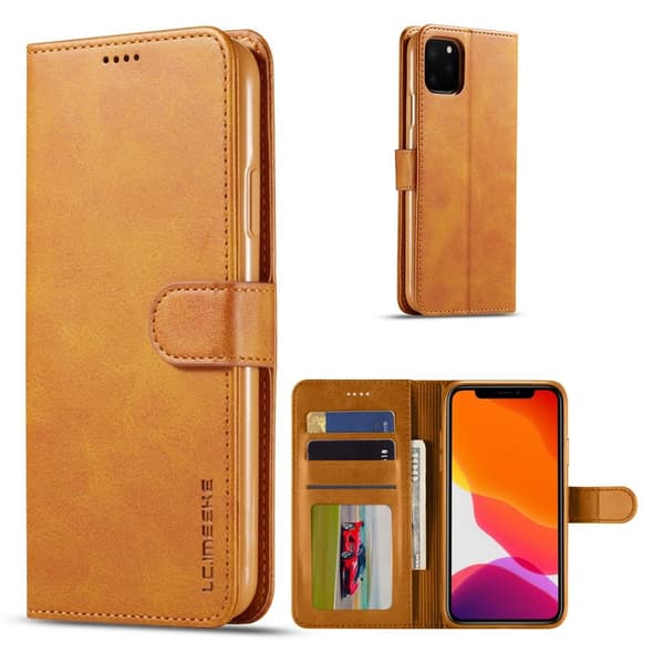 LC.IMEEKE iPhone 11 Pro Flip kotelot - Ruskea Brown