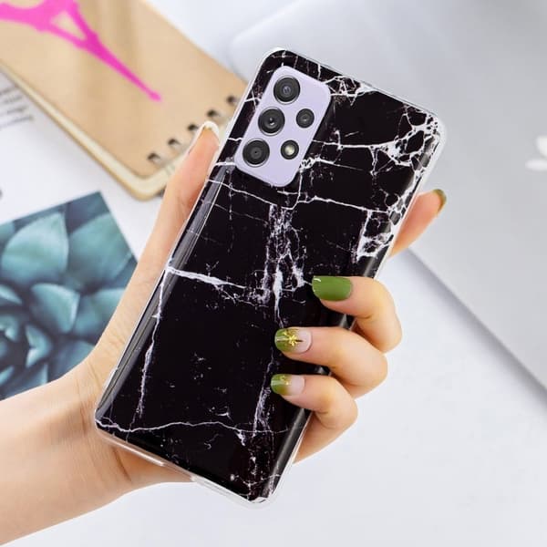 Marble Samsung Galaxy A52 5G Etui - Svart Klinkekule Black