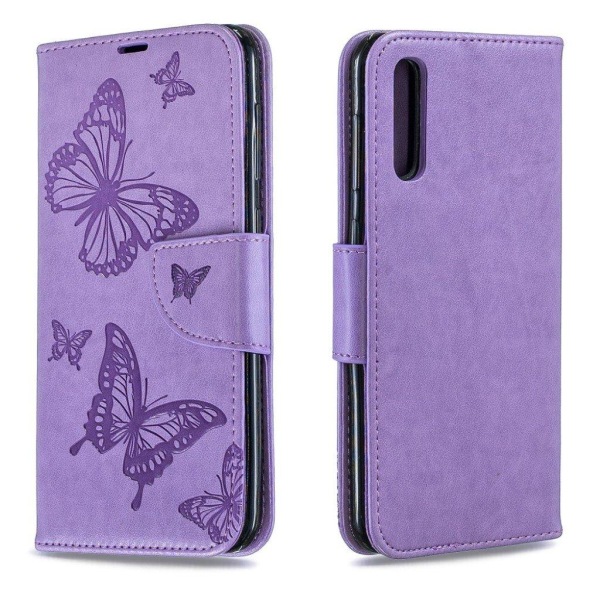 Butterfly Samsung Galaxy A50 etui - Lilla Purple