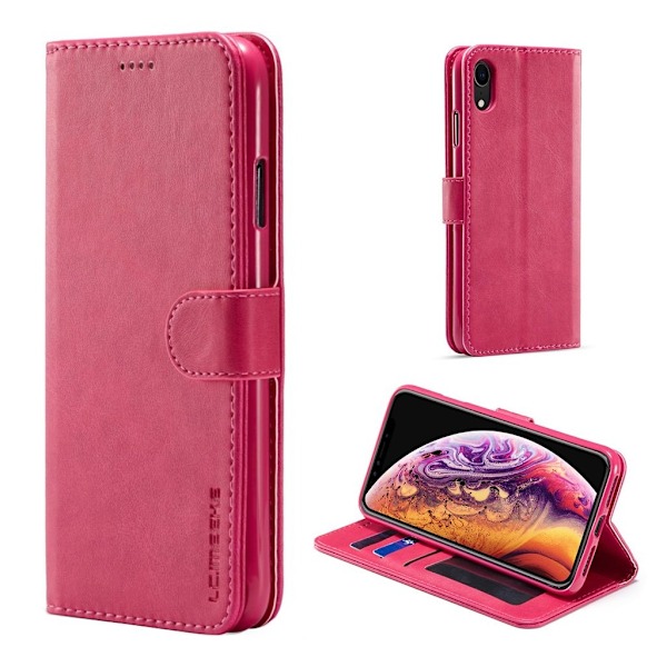 LC.IMEEKE iPhone Xr flip case - Ruusu Pink