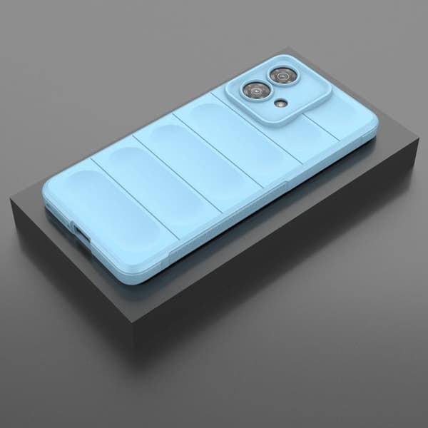 Blødt grebsformet cover til Motorola Edge 40 Neo - Blå Blue