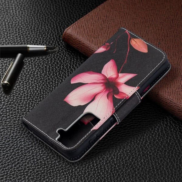 Wonderland Samsung Galaxy S21 Flippetui - Blomst Pink