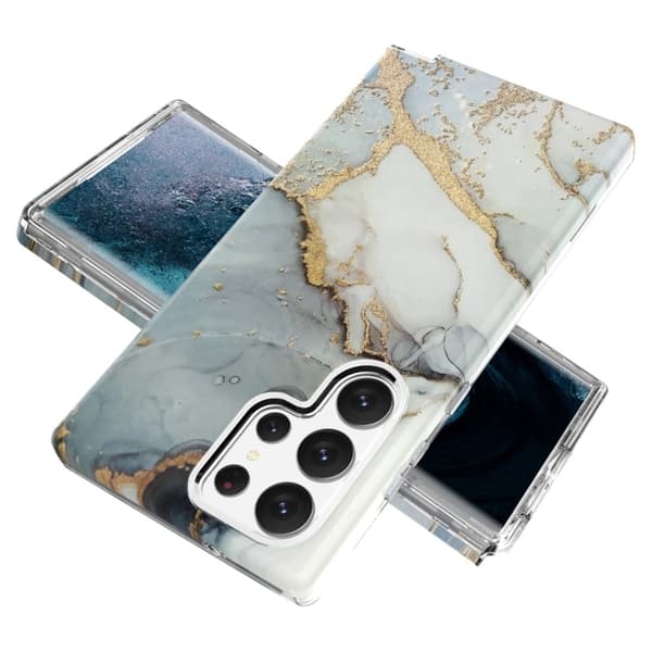 Marble Samsung Galaxy S23 Ultra Suojakotelo - Harmaa Silver grey
