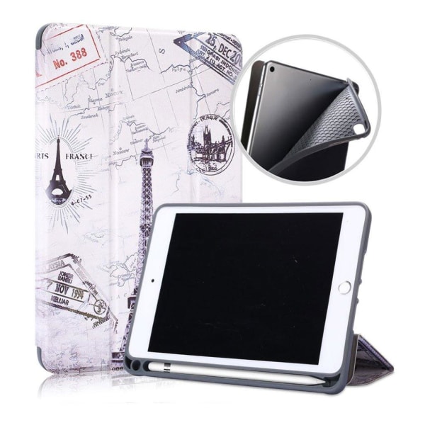 iPad Mini (2019) tri-fold pattern leather case - Eiffel Tower multifärg