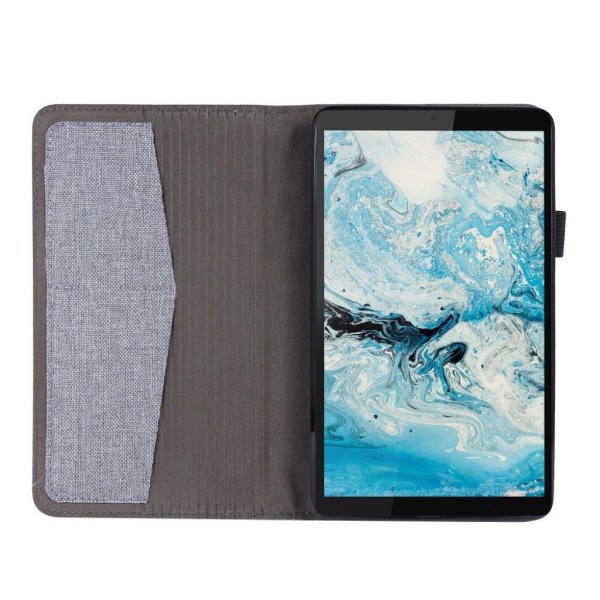 Lenovo Tab M7 cloth theme leather case - Grey Silver grey