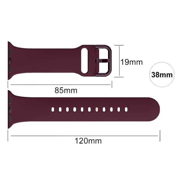 Apple Watch Series 8 (41mm) silikonerem - Rødvin Red