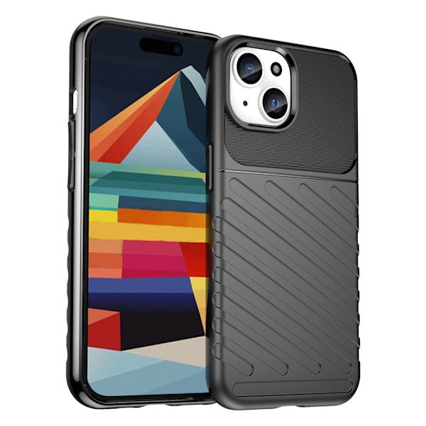 Thunder iPhone 15 Etui - Svart Black