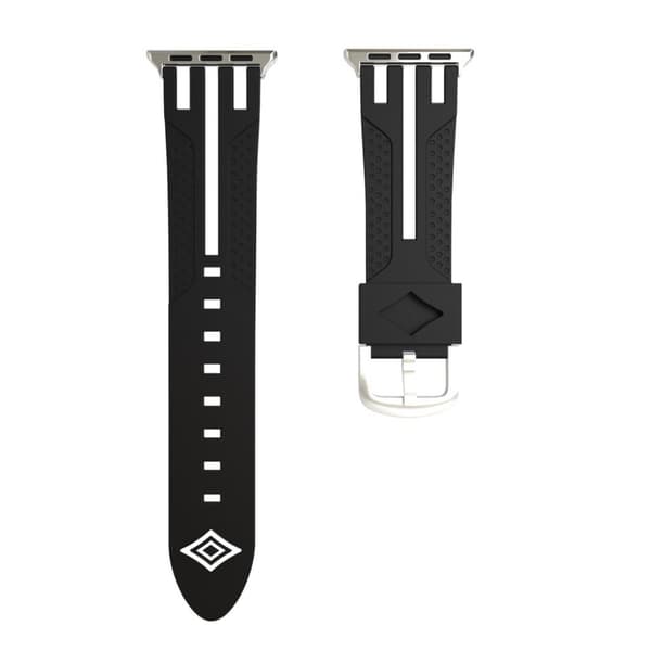 Apple Watch Series 4 44 mm klockarmband i silikon - Svart Utsida / Grå Insida multifärg