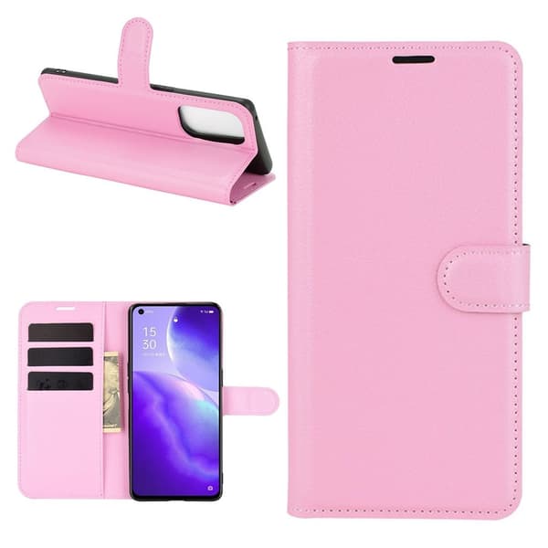 Classic Vivo X60 5G Flip etui - Lyserød Pink