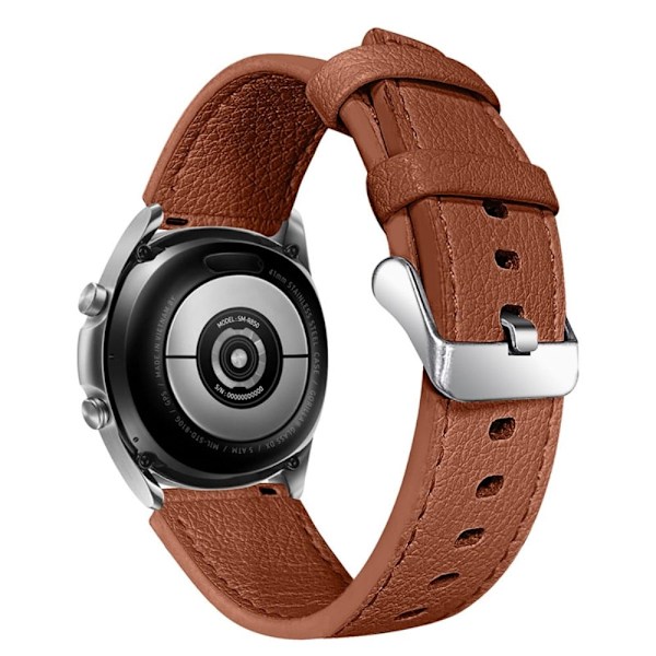 Amazfit GTR 47mm klockarmband i äkta läder med textur - Kaffe Brun
