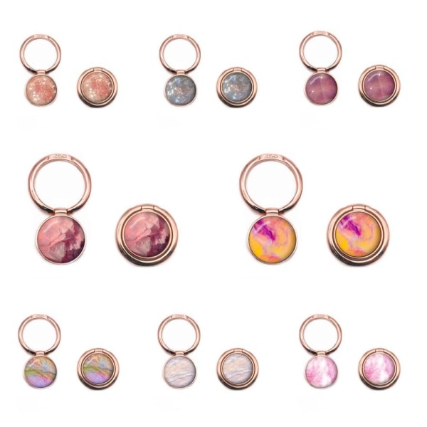Universal stylish marble pattern phone ring bracket - Pink Glimm Pink