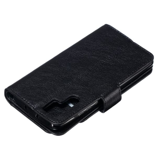 Crazy Horse Huawei P30 Pro læder flip etui - Sort Black