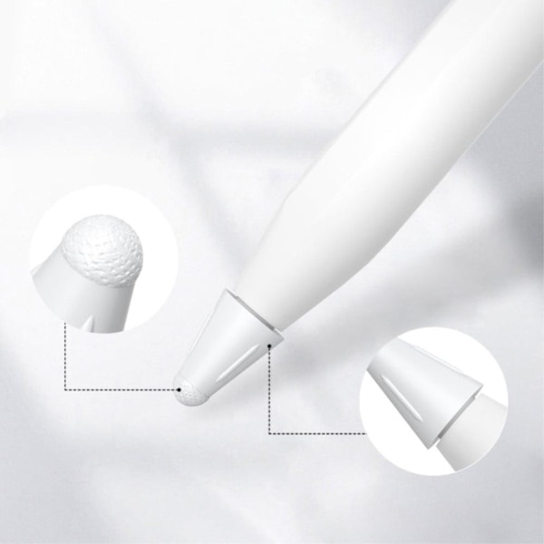 Apple Pencil 2 / 1 silicoe stylus pen tip cover - White Vit