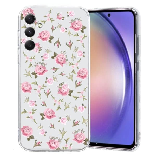 Imagine Samsung Galaxy S24 Plus deksel - Rosa Blomst Pink