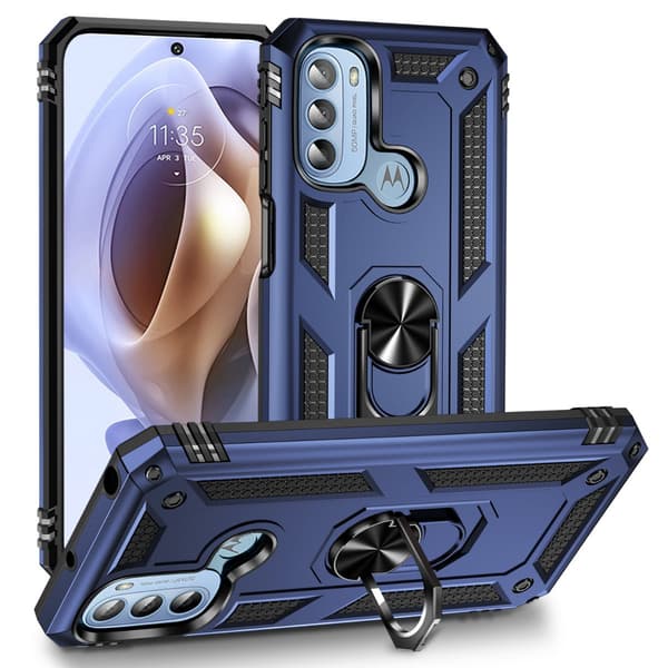 Ring Guard-etui - Motorola Moto G41 / Moto G31 - Blå Blue