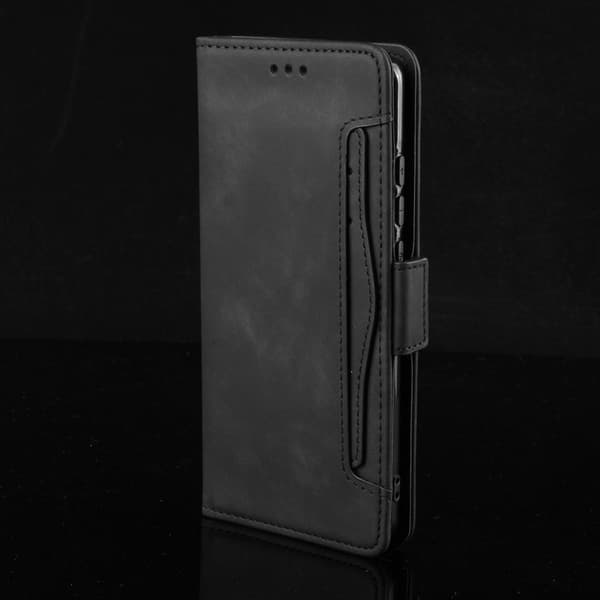 Stilig Læretui med Lommebok til Motorola Edge 20 - Svart Black
