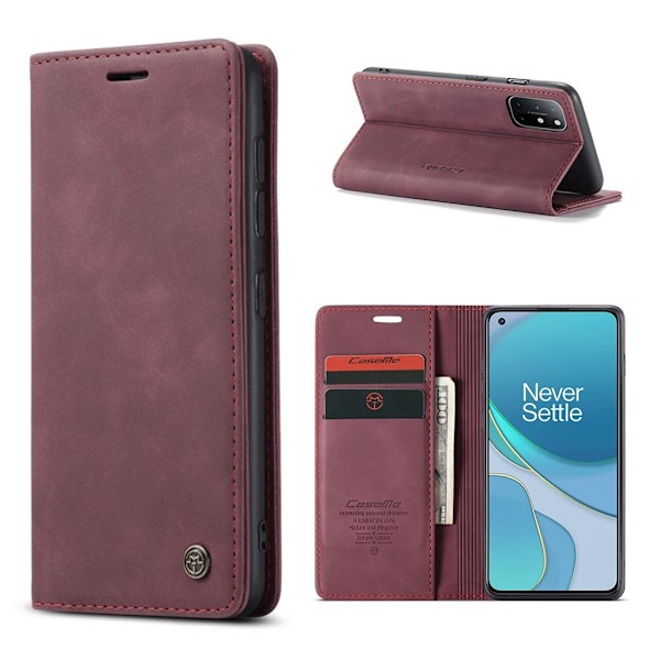 CaseMe OnePlus 8T vintage-kotelo - Punainen Red