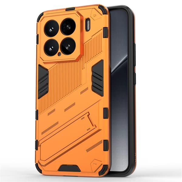 Støtsikkert hybriddeksel med et moderne preg for Xiaomi 15 - Oransje Orange