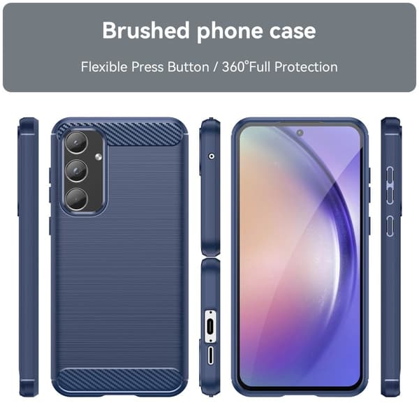Carbon Flex Samsung Galaxy A55 deksel - Blå Blue