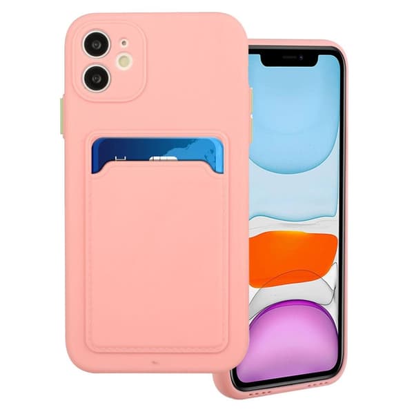Kortholdercover til iPhone 12 - Pink Pink
